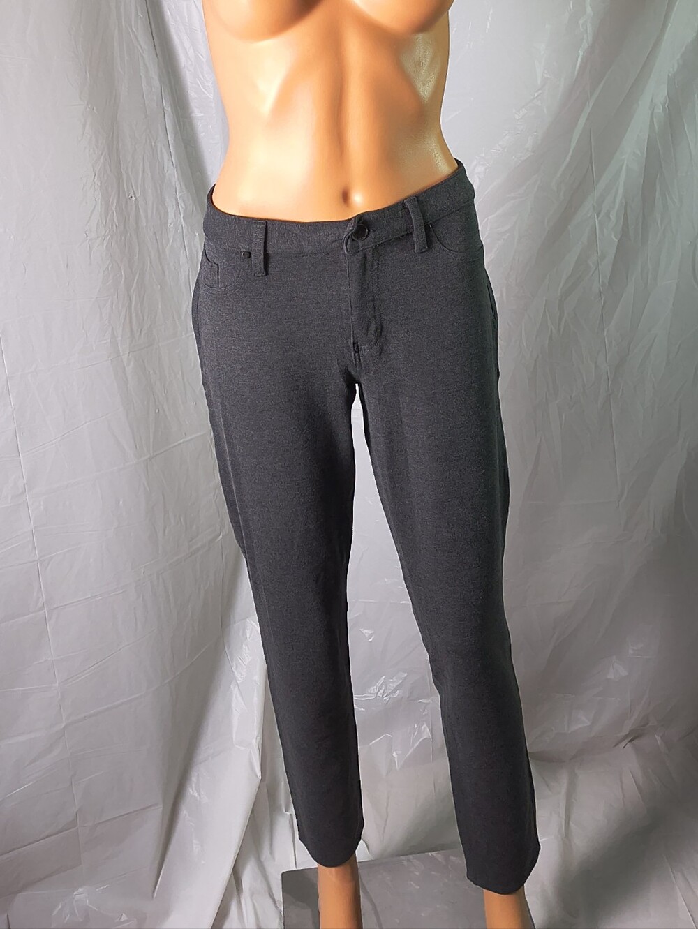 Calvin Klein Jeans Women's 12 Charcoal Gray Ponte Skinny Ankle Pants